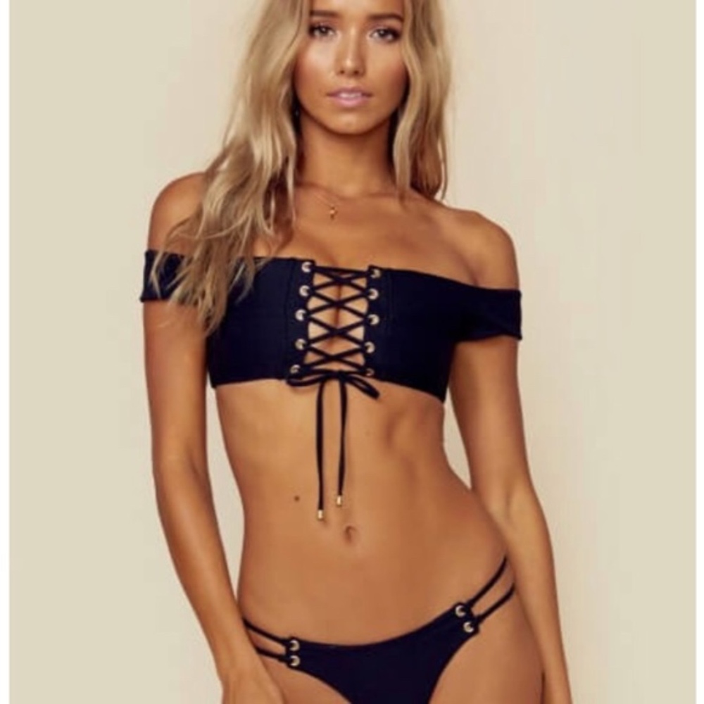 Blue Life Swimwear Lace Up Bikini Top